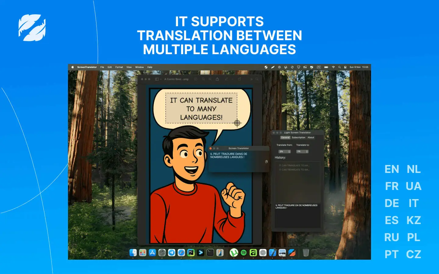 Supported languages list Latin and Cyrillic
